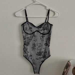 Free People Floral Bodysuit